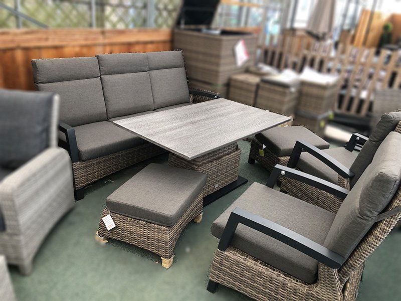 Reclining on sale garden sofa